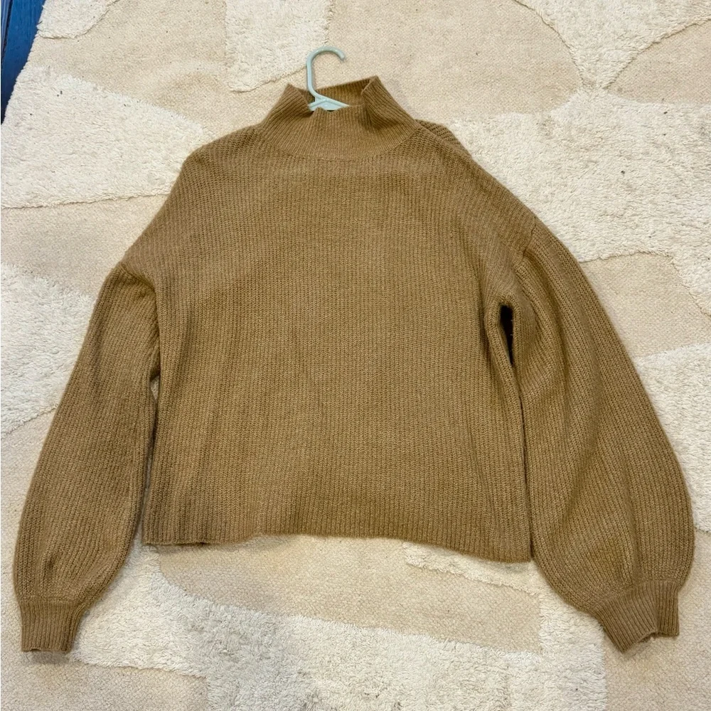 SHEIN Camel Cowl Neck Sweater